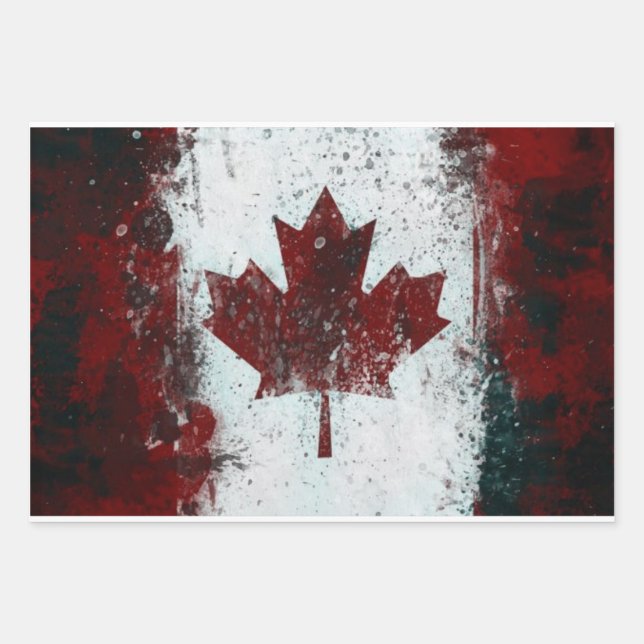 Feuille De Papier Cadeau Canada (Devant 3)
