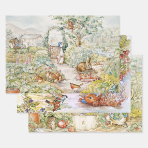 Feuille De Papier Cadeau Canard classique dans un jardin