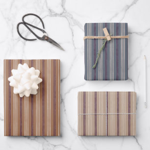 Feuille De Papier Cadeau Candycane Jeu de rayures de prune de sucre