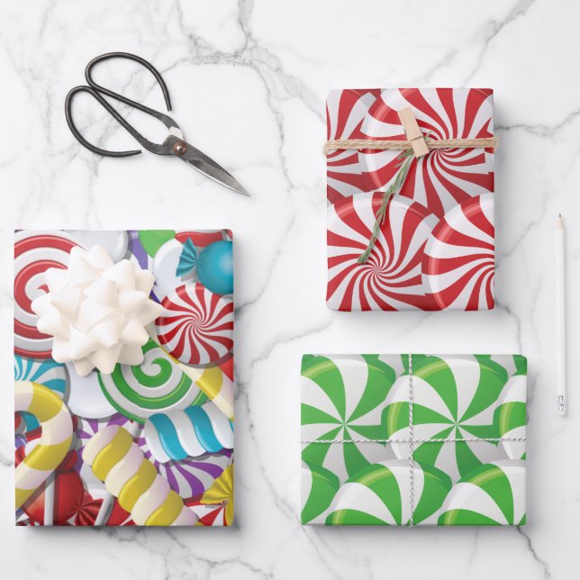 Feuille De Papier Cadeau Candyland Combo 1 (Recto)