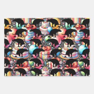 Feuille De Papier Cadeau Canine Celebration Fun Pooping Chien
