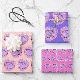 Feuille De Papier Cadeau Capricorne Zodiac Coquette Coeur gâteau d'annivers