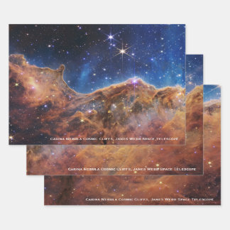 Feuille De Papier Cadeau Carina Nebula Falaises cosmiques James Webb Hi-Res