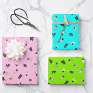 Feuille De Papier Cadeau Carlin Confetti - bulle rose, turquoise, vert 