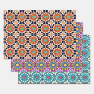 Feuille De Papier Cadeau Carreaux marocains
