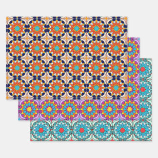 Feuille De Papier Cadeau Carreaux marocains