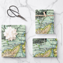 Carte du monde coloré Pirate Trésor Voyage de pass