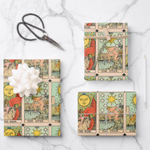 Cartes de tir vintages Étoiles de la Lune Soleil