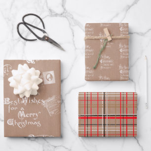 Feuille De Papier Cadeau Cartes postales, messages et cartes postales Vinta