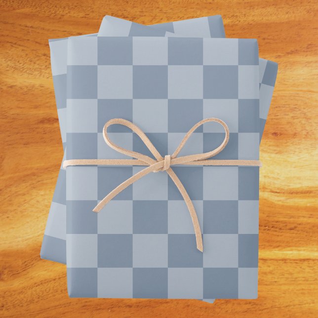 Feuille De Papier Cadeau Carton bleu Dusty (Créateur téléchargé)