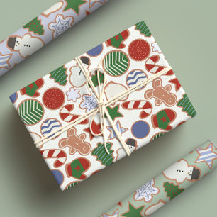 Feuille De Papier Cadeau Carton mignon Noël Sucre Cookie