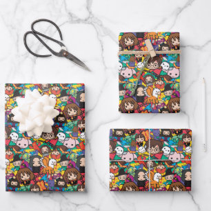 Feuille De Papier Cadeau Cartoon Harry Potter Caractère Toss Motif