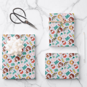 Feuille De Papier Cadeau Cartoon HARRY POTTER™ Créatures et sorts Motif