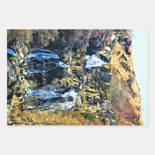 FEUILLE DE PAPIER CADEAU CASCADE