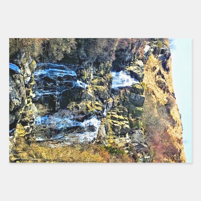 FEUILLE DE PAPIER CADEAU CASCADE (Devant)