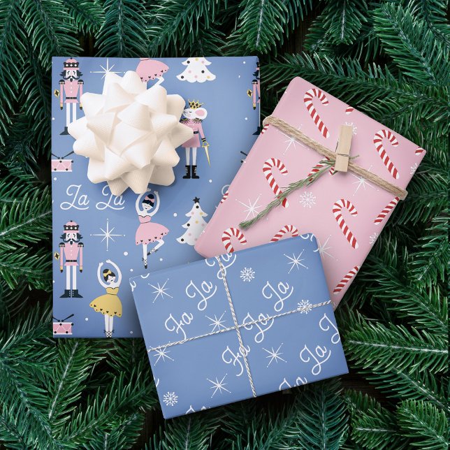 Feuille De Papier Cadeau Casse-noix Candycane Ballet Noël (Créateur téléchargé)