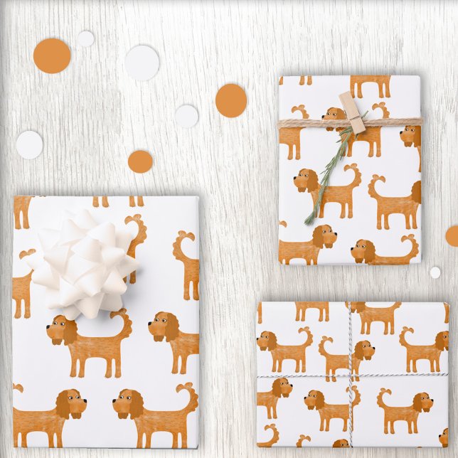 Feuille De Papier Cadeau Cavalier King Charles Spaniel Chien (Créateur téléchargé)