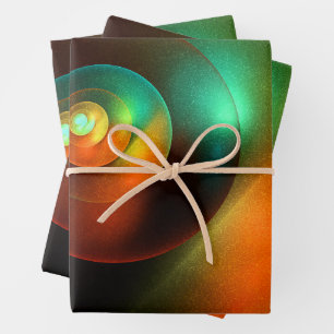 Feuille De Papier Cadeau Cercles colorés Motif d'art Abstrait moderne #18