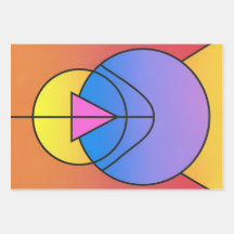 Cercles Géométriques Abstraits Ligne Coloré