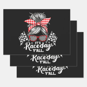 Feuille De Papier Cadeau C'est le jour de la course, vous tous de la course