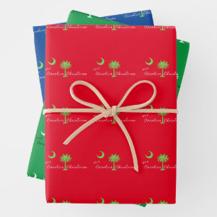 Feuille De Papier Cadeau C'est un Noël en Caroline du Sud