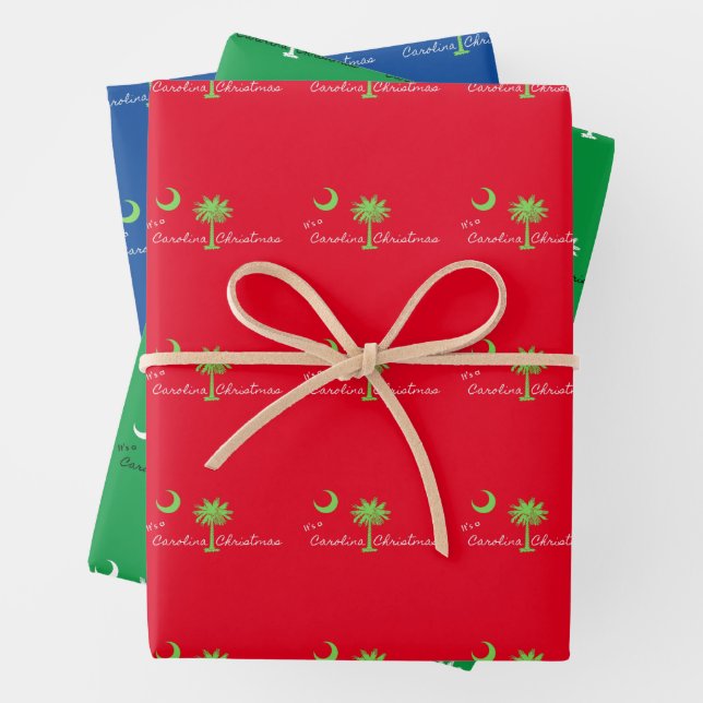 Feuille De Papier Cadeau C'est un Noël en Caroline du Sud (En situation)