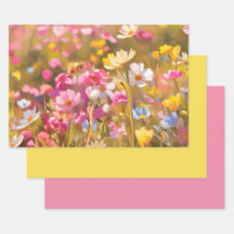 Champ de fleurs sauvages roses 2025