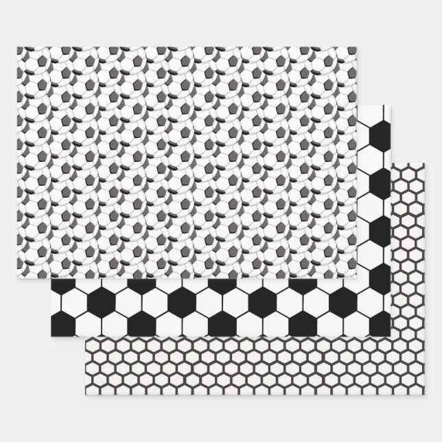 Feuille De Papier Cadeau Champ de soccer (Lot)