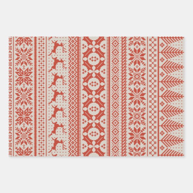 Feuille De Papier Cadeau Chandail de Fair Isle Knit (Devant)
