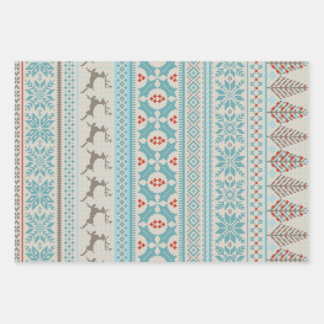 Feuille De Papier Cadeau Chandail de Fair Isle Knit