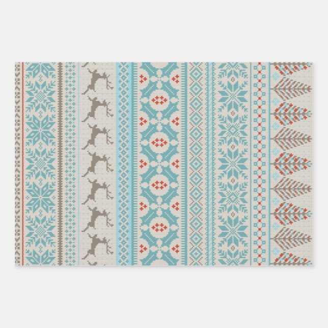 Feuille De Papier Cadeau Chandail de Fair Isle Knit (Devant)