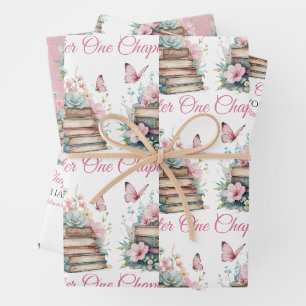 Feuille De Papier Cadeau Chapitre Un 1er Livre Thème Fille Premier Annivers