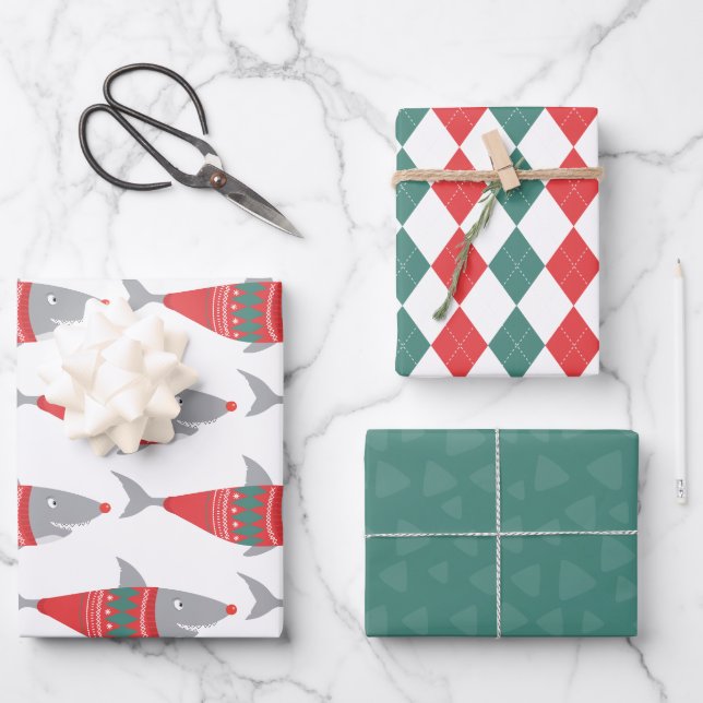 Feuille De Papier Cadeau Charnache de Noël (Recto)