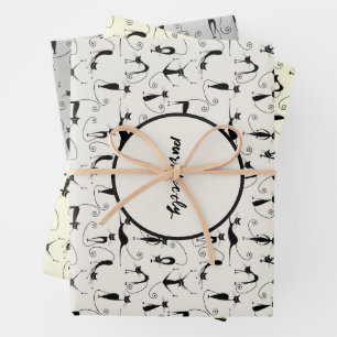 Feuille De Papier Cadeau Chat Purr-parfaitement personnalisable