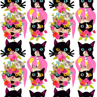 Feuille De Papier Cadeau Chats mignons
