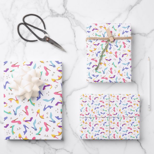 Feuille De Papier Cadeau Chaussures de mode (Recto)