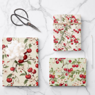 Feuille De Papier Cadeau Cherry