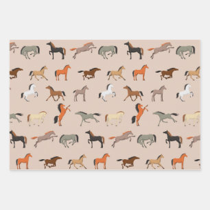 Feuille De Papier Cadeau Cheval Imprimer Motif, Garçons Filles & Enfants, C