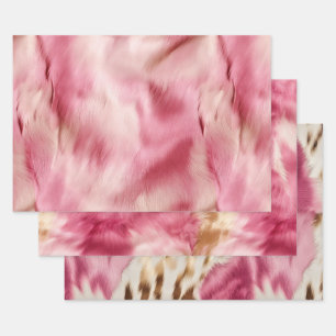 Feuille De Papier Cadeau Chic Rose Cowgirl Cowhide