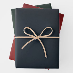 Feuille De Papier Cadeau Chic Simple Festif Riche Profond Foncé Coloré