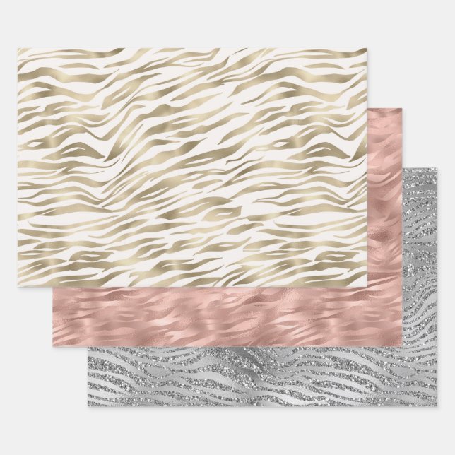 Feuille De Papier Cadeau Chic Zebra Print (Lot)