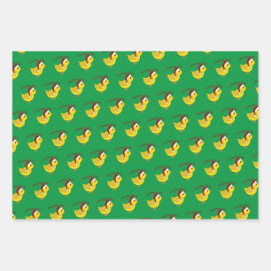 Feuille De Papier Cadeau Chick de Noël