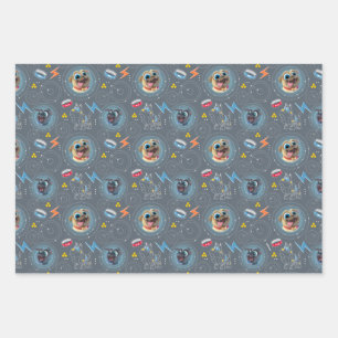 Feuille De Papier Cadeau Chien Chien Pal Gears for Adventure Motif