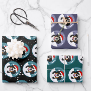 Feuille De Papier Cadeau Chien de montagne bernois de Noël