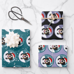 Feuille De Papier Cadeau Chien de montagne bernois de Noël 