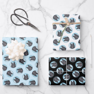 Feuille De Papier Cadeau Chien noir peintre Groenendael Belge