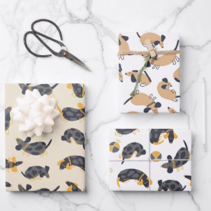 Feuille De Papier Cadeau Chiens Dachshund Silly