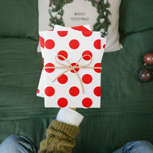 Feuille De Papier Cadeau Chiffres De Noël Rouges Modernes Et Pap D'Envelopp