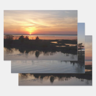 Feuille De Papier Cadeau Chincoteague Sunset II Virginia Paysage