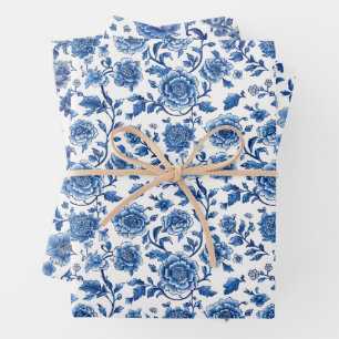 Feuille De Papier Cadeau Chinoiserie Floral